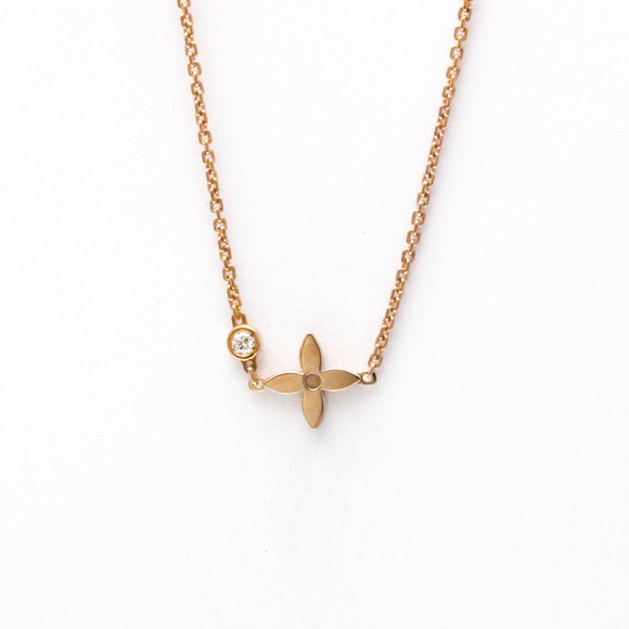 LOUIS VUITTON Pink Gold Diamond  Pendant Necklace - Picture 1 of 11